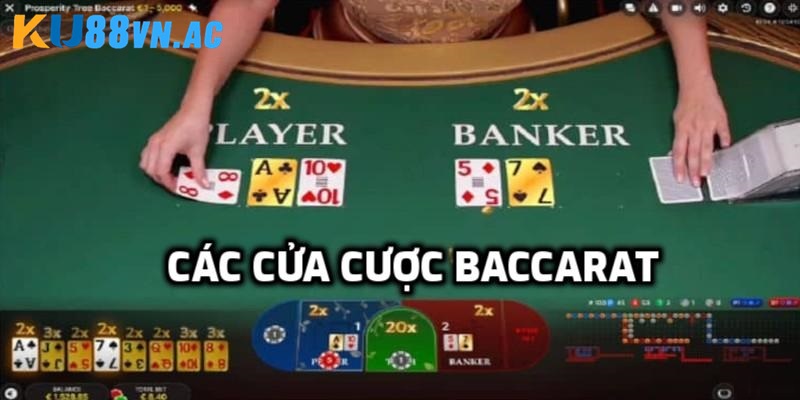 Cách Chơi Baccarat - Bí Kíp Thắng Cược Từ Các Cao Thủ 5 Các cửa cược trong game